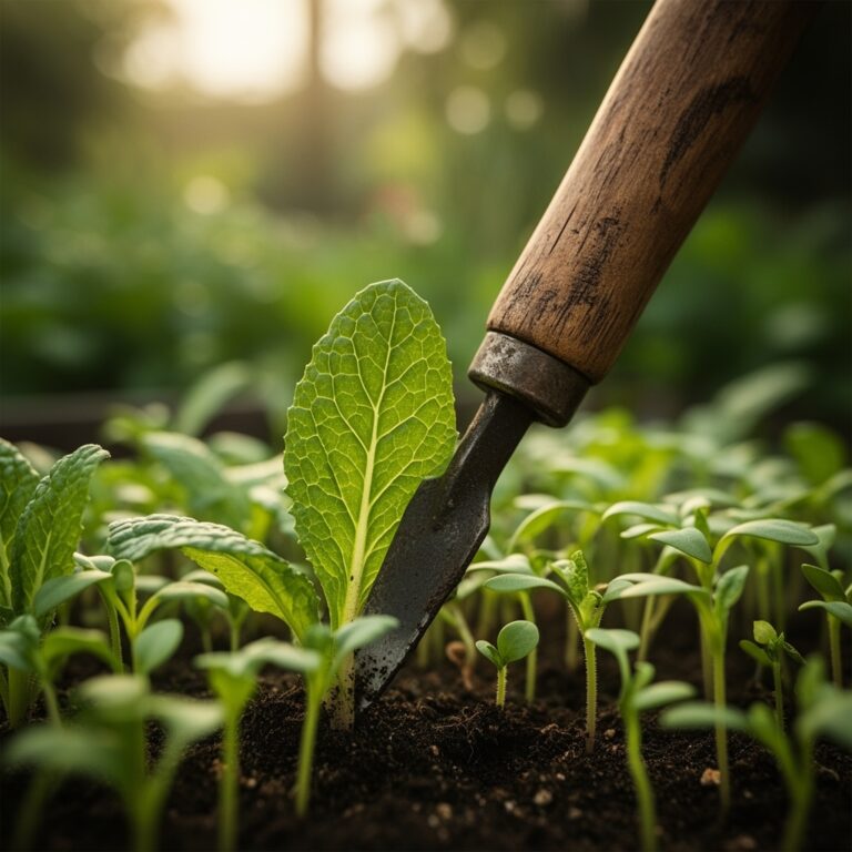 Steps for thinning out overcrowded seedlings