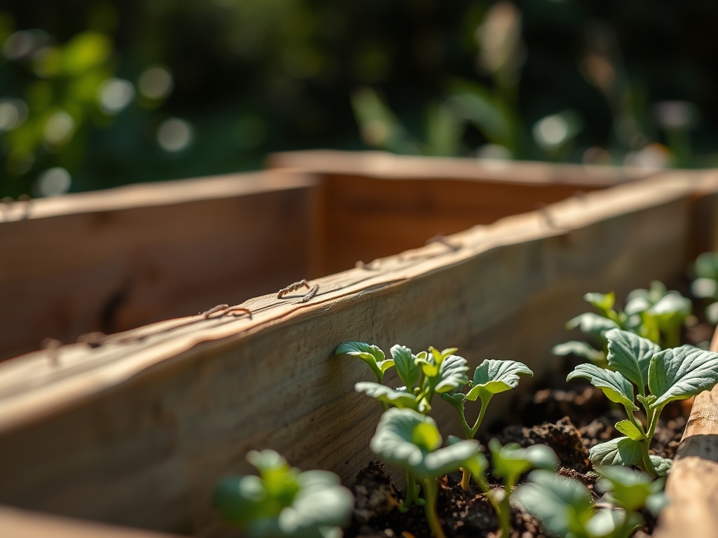 Steps for building a vegetable garden planter box