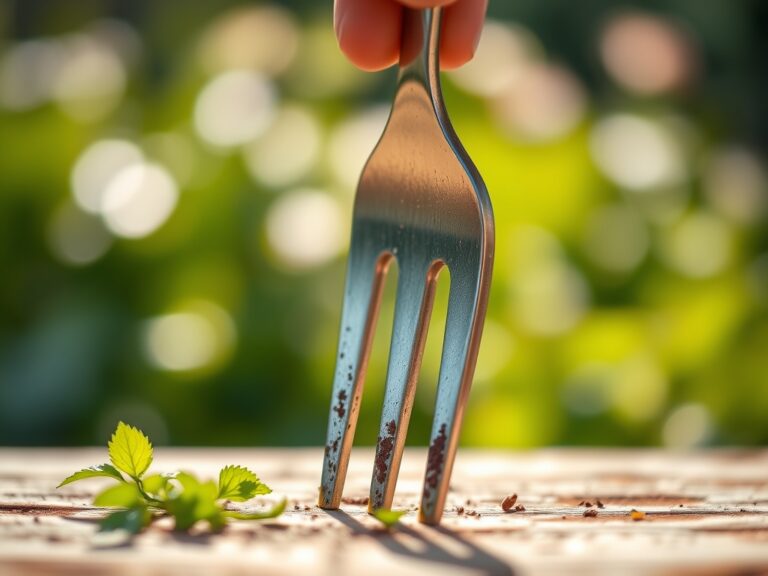 Steps for cleaning a garden fork after use