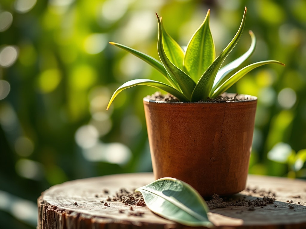 Steps for repotting a snake plant